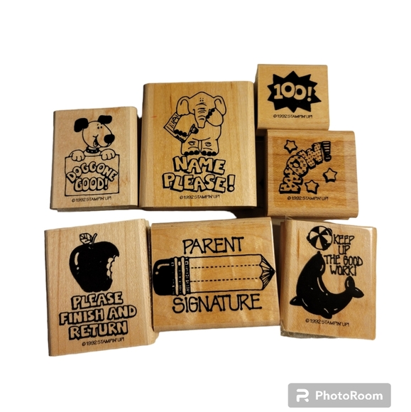 Set of 7 Stampin' Up! Teacher Themed Stamps - Picture 2 of 5